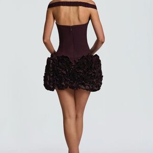 Chic Off-Shoulder Plum Mini Dress